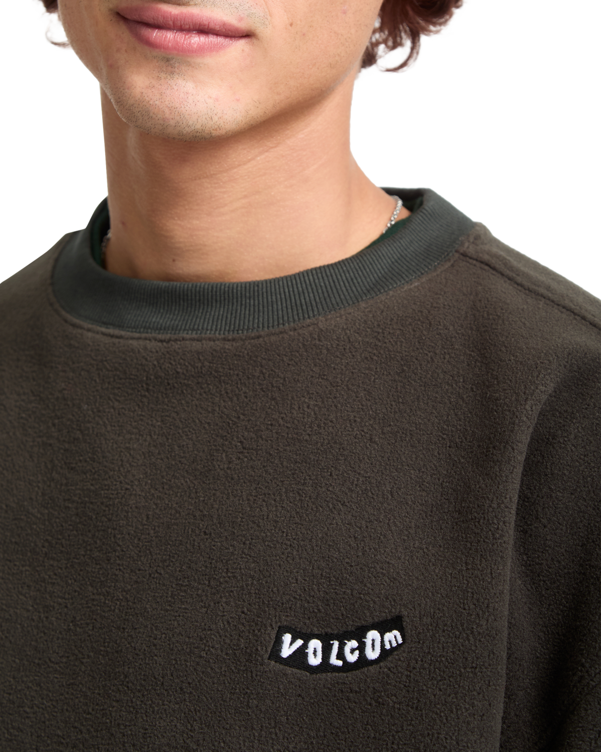 The Volcom Mens Too Kool Sweatshirt in Rinsed Black