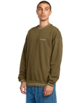 The Volcom Mens K Stone Sweatshirt in Sage Leaf