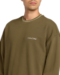 The Volcom Mens K Stone Sweatshirt in Sage Leaf