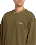 The Volcom Mens K Stone Sweatshirt in Sage Leaf