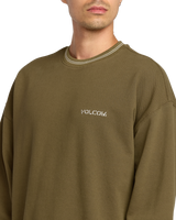 The Volcom Mens K Stone Sweatshirt in Sage Leaf