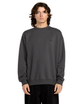 The Volcom Mens Single Stone Sweatshirt in Antique Black