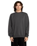 The Volcom Mens Single Stone Sweatshirt in Antique Black