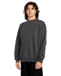 The Volcom Mens Single Stone Sweatshirt in Antique Black