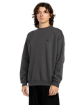 The Volcom Mens Single Stone Sweatshirt in Antique Black