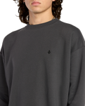 The Volcom Mens Single Stone Sweatshirt in Antique Black