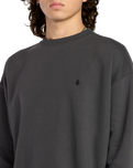 The Volcom Mens Single Stone Sweatshirt in Antique Black
