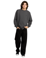 The Volcom Mens Single Stone Sweatshirt in Antique Black