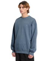 The Volcom Mens Single Stone Sweatshirt in Blue Wash
