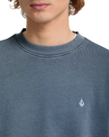 The Volcom Mens Single Stone Sweatshirt in Blue Wash