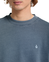 The Volcom Mens Single Stone Sweatshirt in Blue Wash