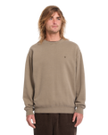 The Volcom Mens Single Stone Sweatshirt in Earth