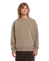 The Volcom Mens Single Stone Sweatshirt in Earth