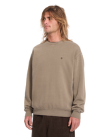 The Volcom Mens Single Stone Sweatshirt in Earth