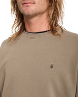 The Volcom Mens Single Stone Sweatshirt in Earth