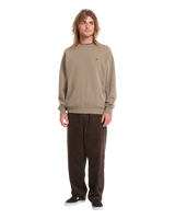 The Volcom Mens Single Stone Sweatshirt in Earth