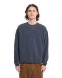 The Volcom Mens Single Stone Sweatshirt in Storm Blue