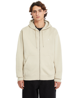 The Volcom Mens Single Stone Zip Hoodie in Light Khaki