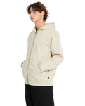 The Volcom Mens Single Stone Zip Hoodie in Light Khaki