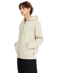 The Volcom Mens Single Stone Zip Hoodie in Light Khaki