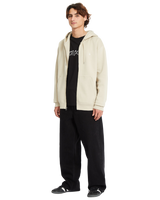 The Volcom Mens Single Stone Zip Hoodie in Light Khaki