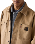 The Levi's® Mens Sunrise Trucker Jacket in Tiger's Eye Canvas