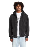 The Volcom Mens Studder Zip Hoodie in Black
