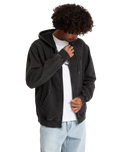The Volcom Mens Studder Zip Hoodie in Black
