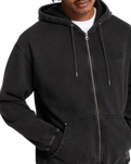 The Volcom Mens Studder Zip Hoodie in Black
