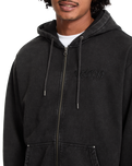 The Volcom Mens Studder Zip Hoodie in Black