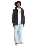 The Volcom Mens Studder Zip Hoodie in Black