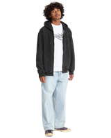 The Volcom Mens Studder Zip Hoodie in Black