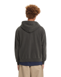 The Volcom Mens Single Stone Zip Hoodie in Rinsed Black