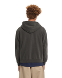 The Volcom Mens Single Stone Zip Hoodie in Rinsed Black