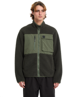 The Volcom Mens Storm Stone Fleece Jacket in Rinsed Black