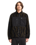 The Volcom Mens Storm Stone Fleece Jacket in Sage Leaf