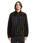 The Volcom Mens Storm Stone Fleece Jacket in Sage Leaf