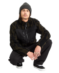 The Volcom Mens Storm Stone Fleece Jacket in Sage Leaf