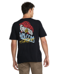 The Volcom Mens Dropped This T-Shirt in Antique Black