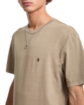The Volcom Mens Solid Stone T-Shirt in Brindle