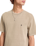 The Volcom Mens Solid Stone T-Shirt in Brindle