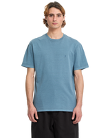 The Volcom Mens Solid Stone Embroidery T-Shirt in Blue Wash
