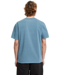 The Volcom Mens Solid Stone Embroidery T-Shirt in Blue Wash