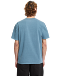 The Volcom Mens Solid Stone Embroidery T-Shirt in Blue Wash