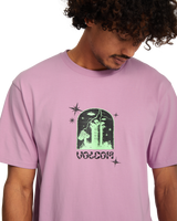 The Volcom Mens Filip Rygalski 2 T-Shirt in Steel Purple