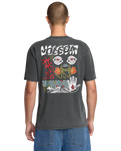 The Volcom Mens Brain Mix T-Shirt in Stealth