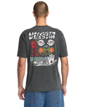 The Volcom Mens Brain Mix T-Shirt in Stealth