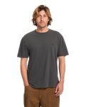 The Volcom Mens Solid Stone Emb T-Shirt in Black