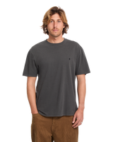The Volcom Mens Solid Stone Emb T-Shirt in Black