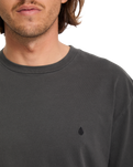 The Volcom Mens Solid Stone Emb T-Shirt in Black